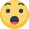 Hushed Face emoji on Facebook